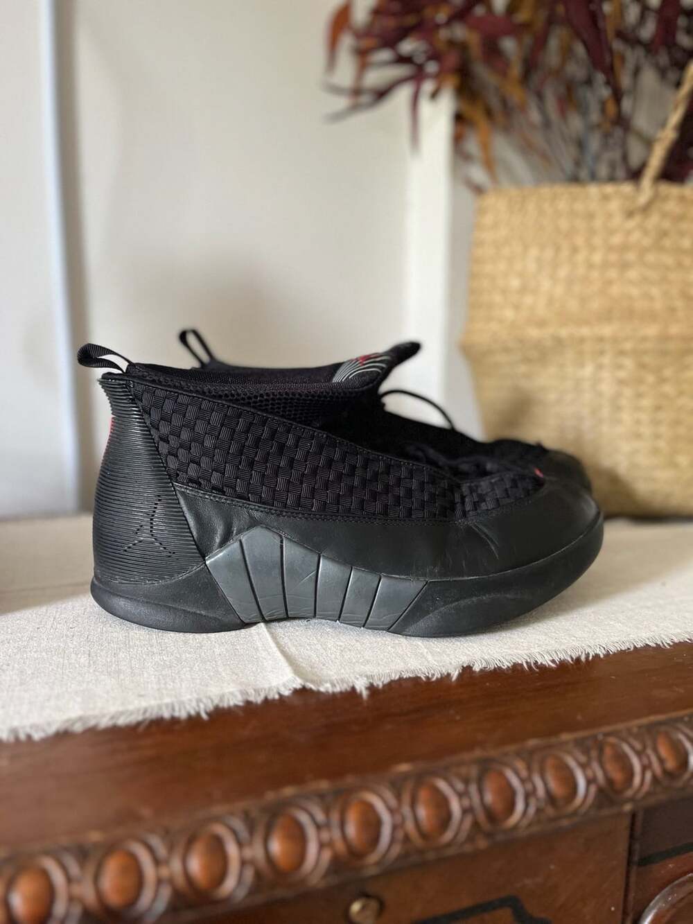 Nike Air Jordan 15 Retro Stealth Black Varsity Red Anthracite 881429-001
